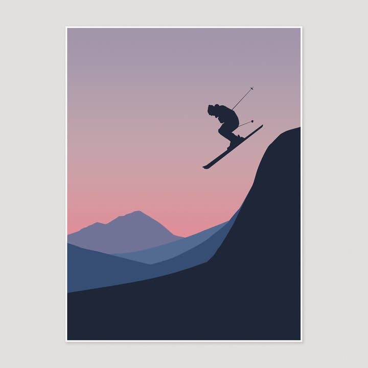 Skier Kunstdruck für den Großhandel von Keeler & Sidaway