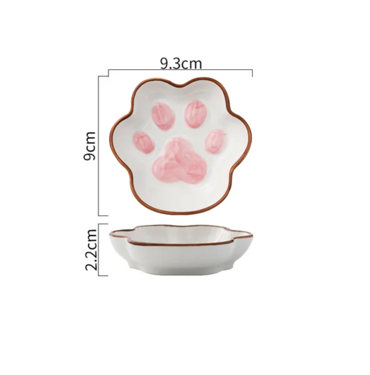 Homerely (We Cover All Import Duties) – Prato por atacado – Prato Cerâmico Cat Paw1