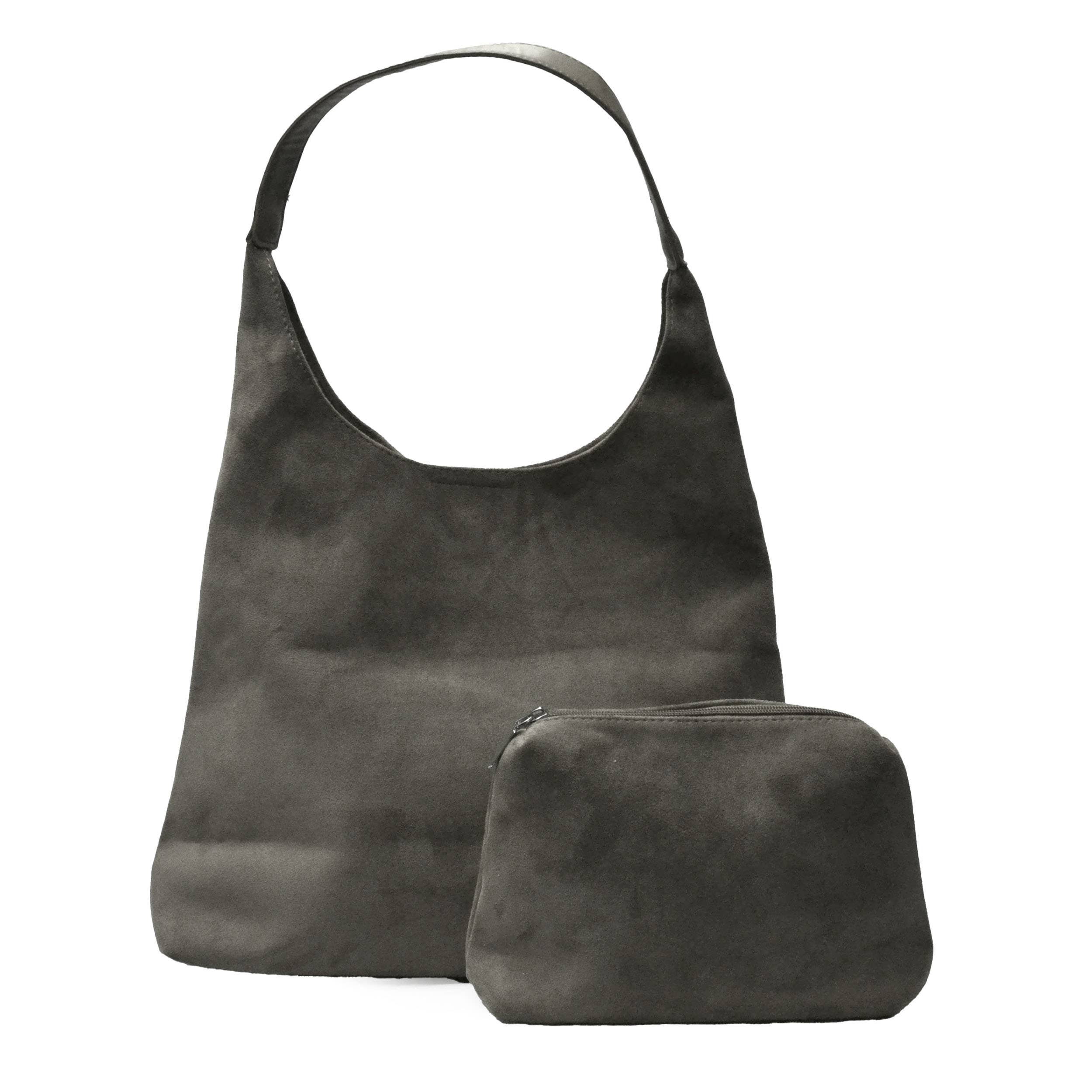 Calla Products - Wholesale Shoulder Bag - Women's - NEW! Suede Hobo Shoulder Bag with Bonus Zip Pouch, 3 Colors10