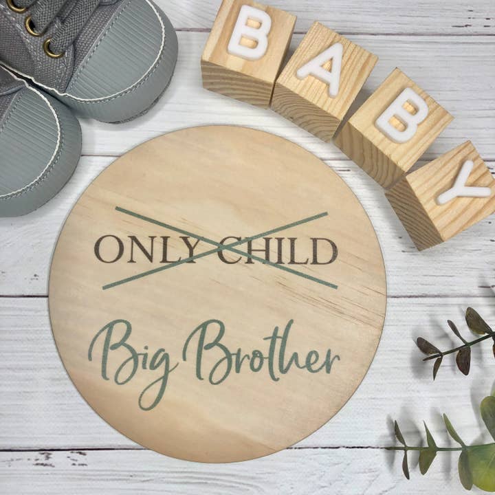 Only Child To Big Brother - Milestone Art/Keepsake Disc for wholesale by Inspired Wholesale