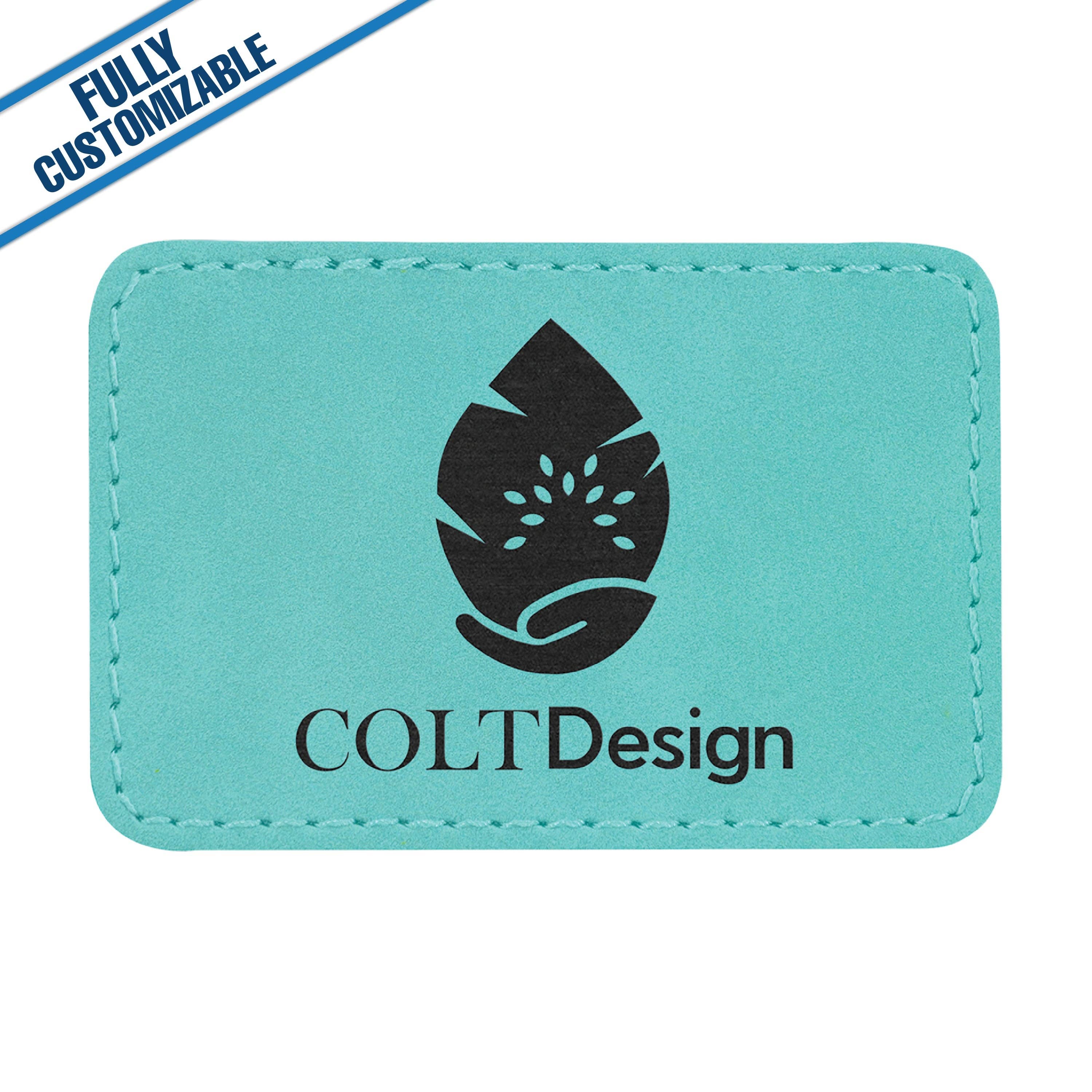 GiftWorksPlus - Wholesale Patch - Engraved Leatherette Rectangle Patch - Fully Customizable21