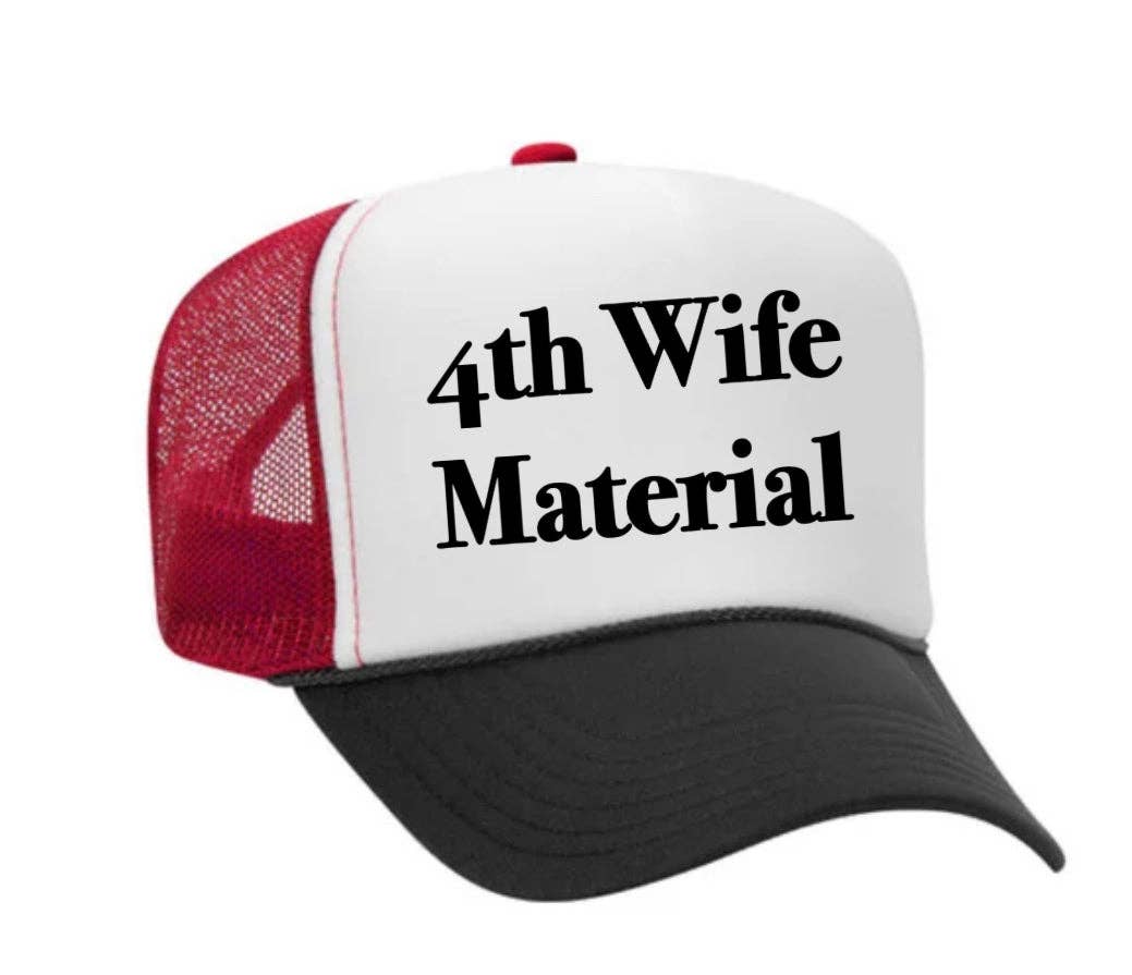 Inappropriate Trucker Hats - Venta al por mayor Gorra trucker - Mujer - Gorra de camionero 4th Wife Material22