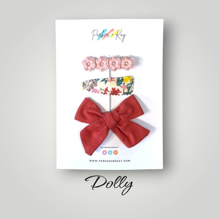 3-delige linnen strikset voor meisjes voor wholesale door Parker and Kay Collective