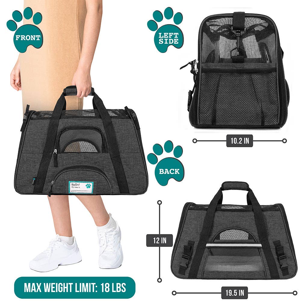 PetAmi - Wholesale Pet Carrier - Cat/Dog - Heather Tote Bag Pet Carrier4