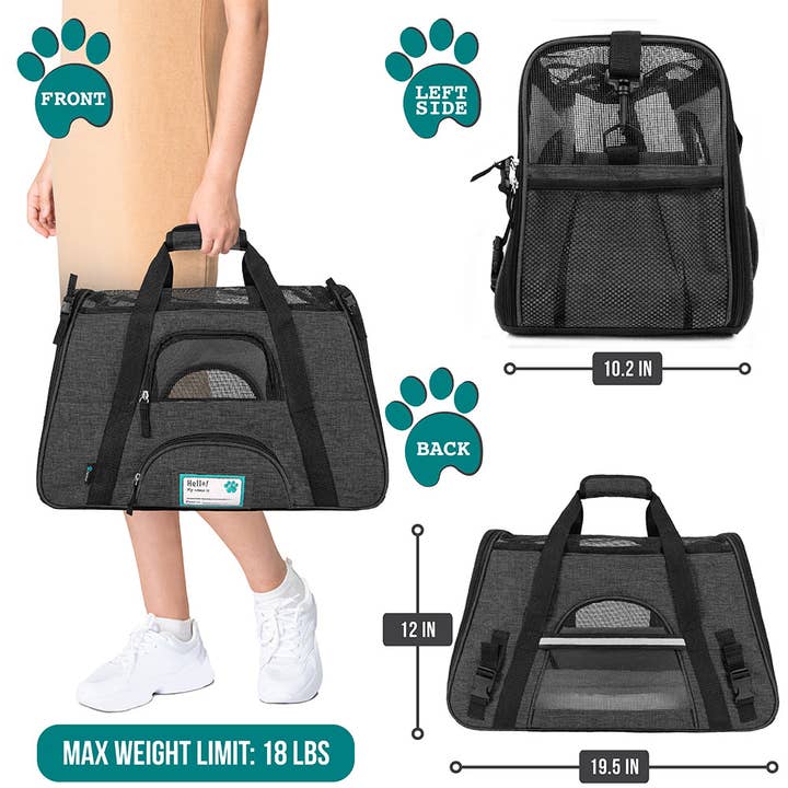 PetAmi - Wholesale Pet Carrier - Cat/Dog - Heather Tote Bag Pet Carrier4