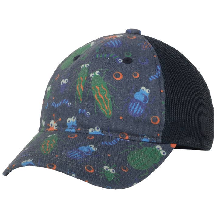 Googly Bug Toddler Trucker Hat – Navy Mesh Back for wholesale by Outdoor Cap