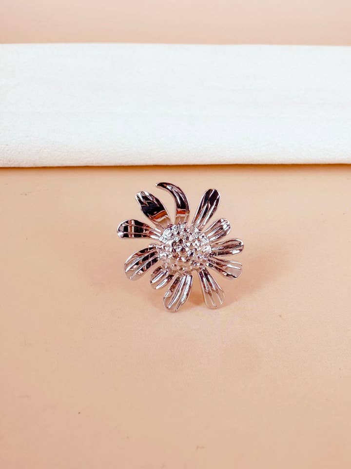 Zilveren bloemenring voor wholesale door D Bijoux