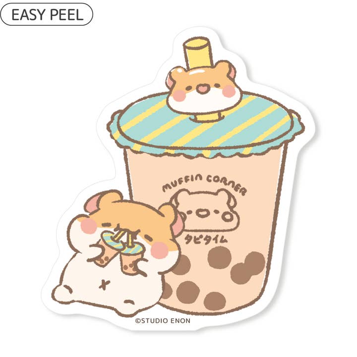 Muffinmaru Double Boba Sticker for wholesale by Studio Enon