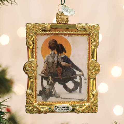 Norman Rockwell Boy & Girl Ornament for wholesale by Old World Christmas