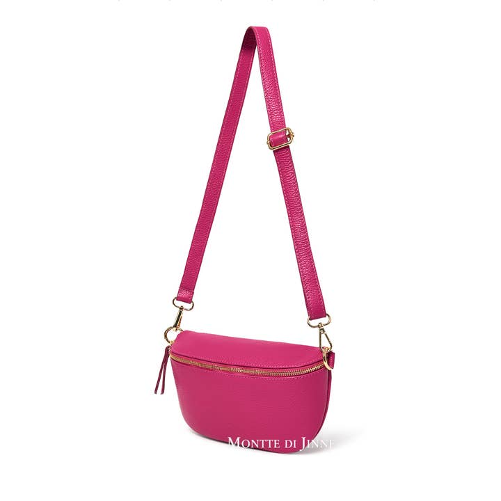 MONTTE DI JINNE - Wholesale Crossbody Bag - Women's - Italian Genuine Leather Crossbody Bum Bag-Medium