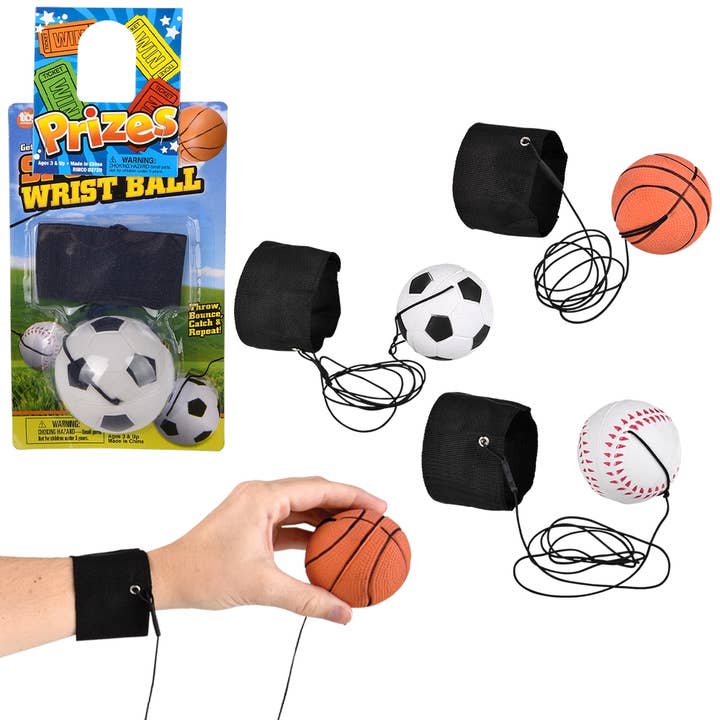 Balle de retour avec bracelet de sport 2,25" - Cartonnée - LLB Toys pour la vente par La Luna Bella - Toys