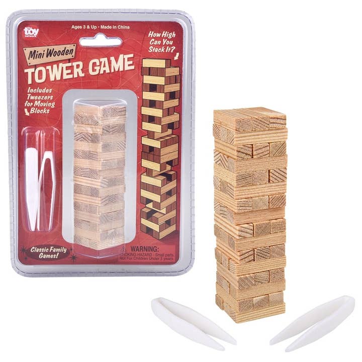 La Luna Bella - Toys - Venta al por mayor Juguete de bloques - Niños y bebés - MINI TUMBLING TOWERS GAME LLB Blocks de 3.75 pulgadas para niños y bebés