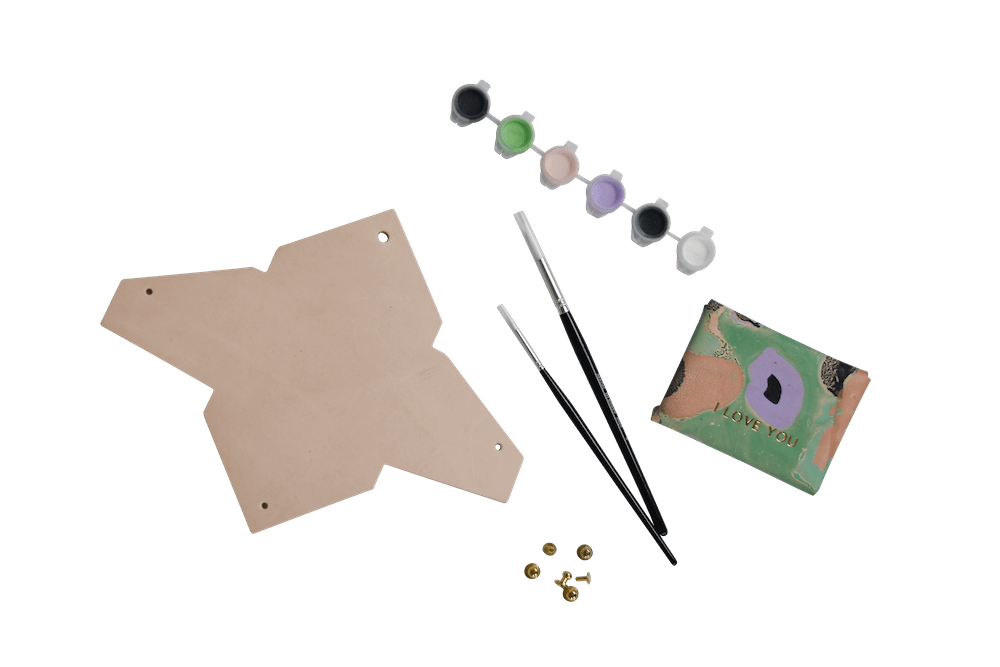 Leather Needle Thread - Wholesale DIY Craft Kit - MARBLE YOUR MINI ENVELOPE WALLET KIT6