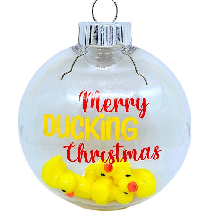 Merry Ducking Christmas Ornament for wholesale by Festive Finds
