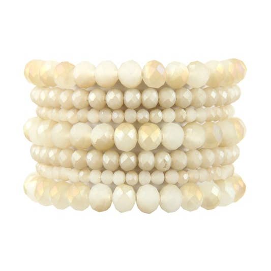 Love and Repeat - Wholesale Beaded Bracelet - SEVEN LINES GLASS BEADS STRETCH BRACELET21