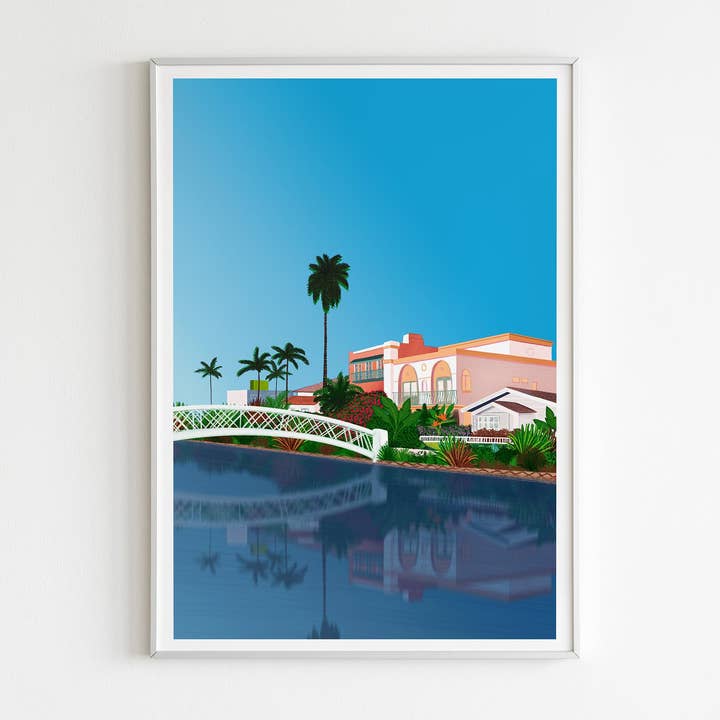 Poster „Venice Canal Los Angeles“ gedruckt für den Großhandel von Endless Summer Posters