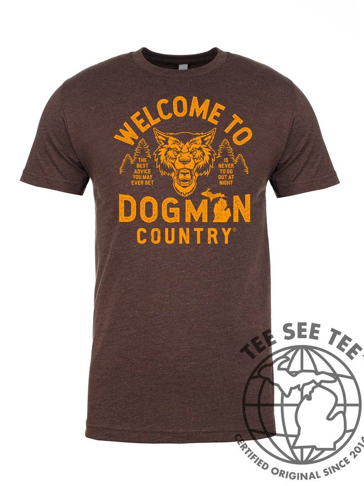The Legend of the Michigan Dogman™ Official T-Shirt for wholesale by Idea Farm LLC
