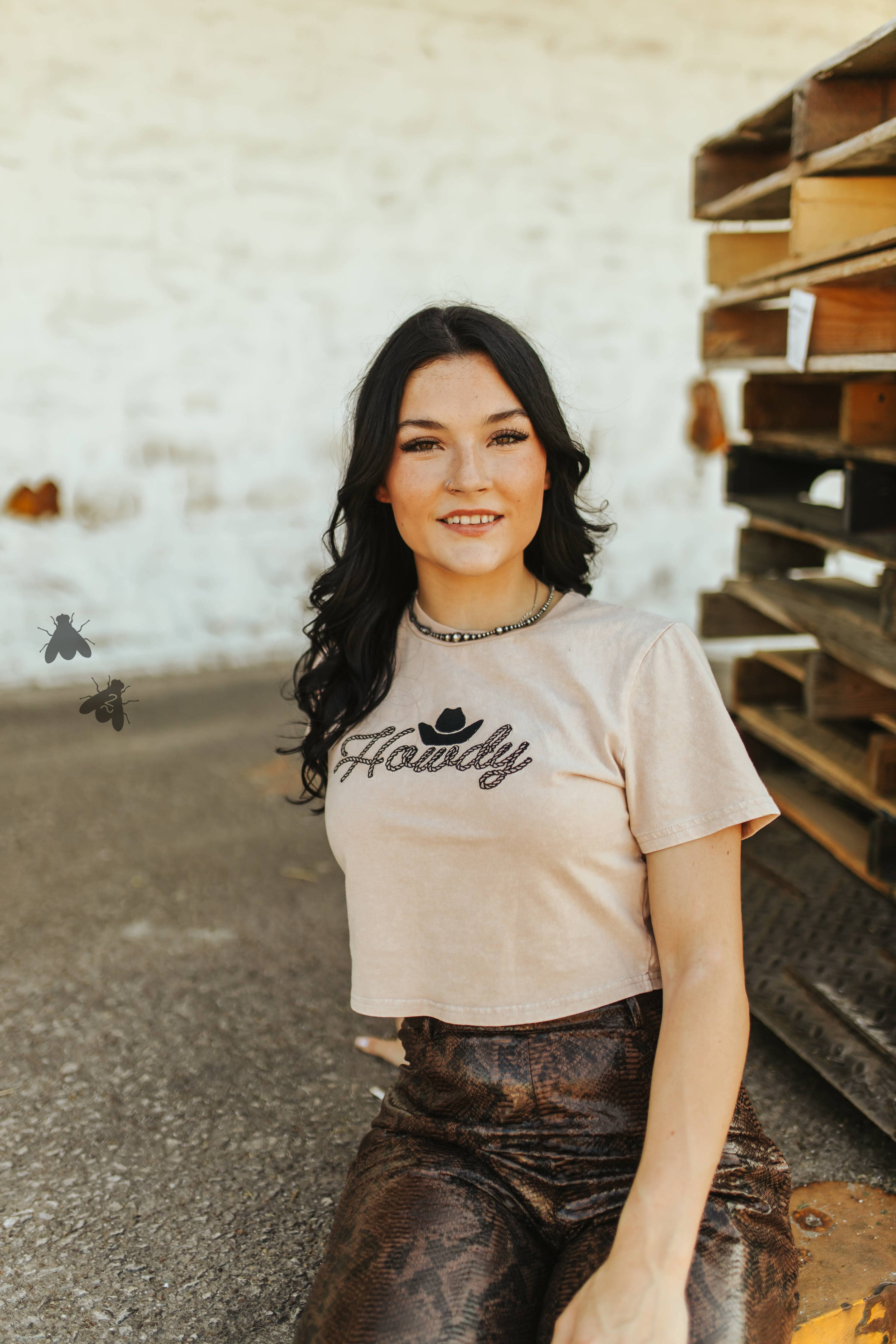 2 Fly Co - Wholesale Screen Printed T-Shirt - Women's - HOWDY DOLL TOP2