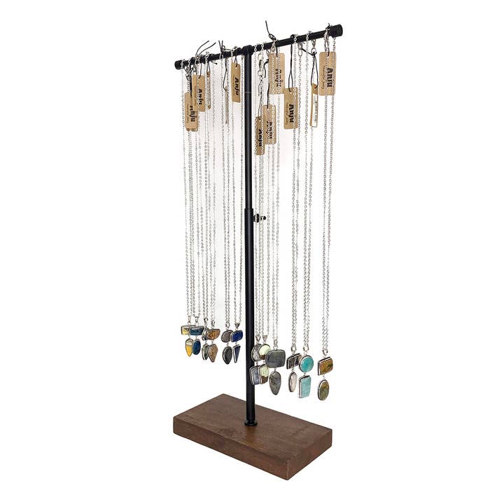 Kashi Semiprecious 12 Pendant Necklaces and Display Prepack for wholesale by Anju Jewelry