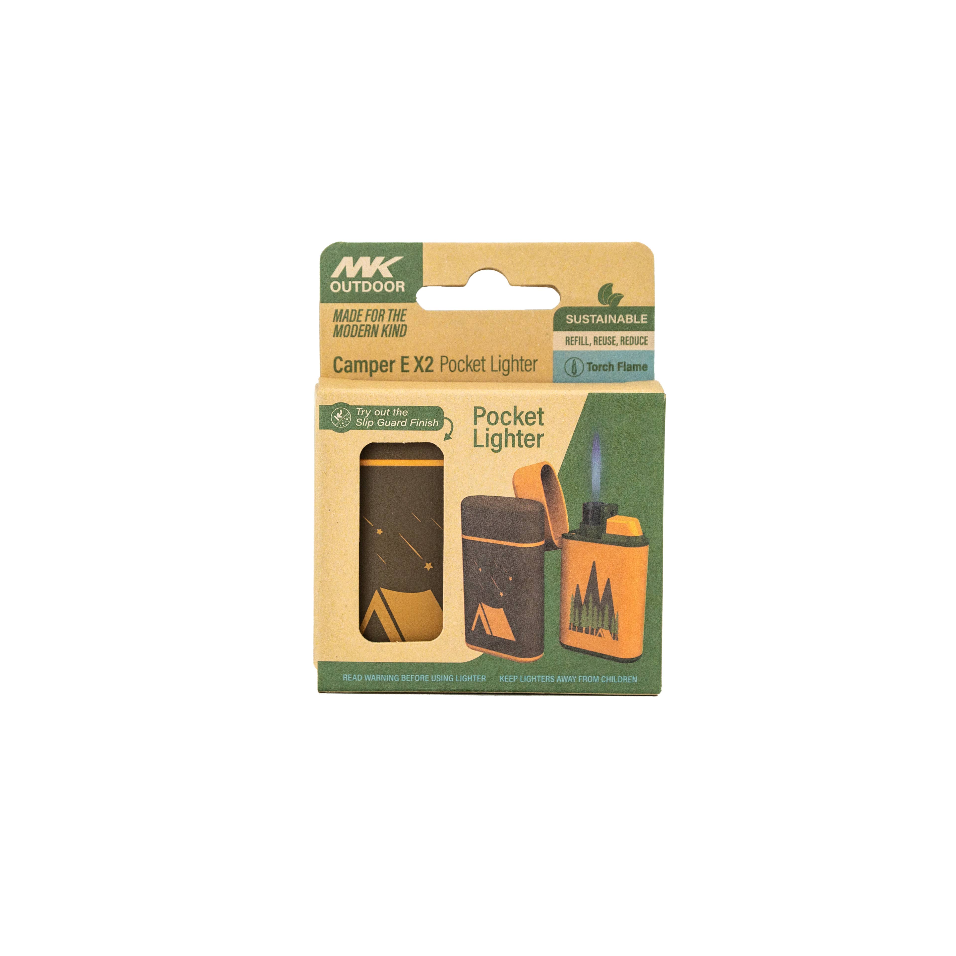 MK Lighter Company - Vente Briquets - Série MK Lighter Outdoor, Camper E Set 2PK, Torch Flame