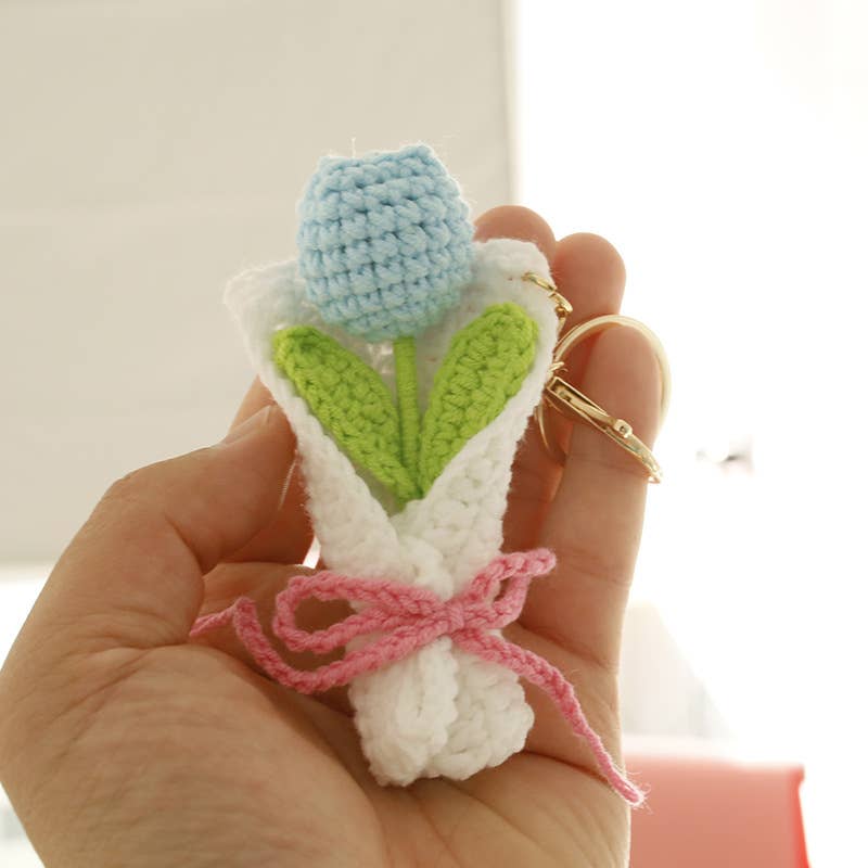 Tourtiwi - Wholesale Keychain - Women's - Handmade Crochet Tulip Daisy Sunflower Keychains4