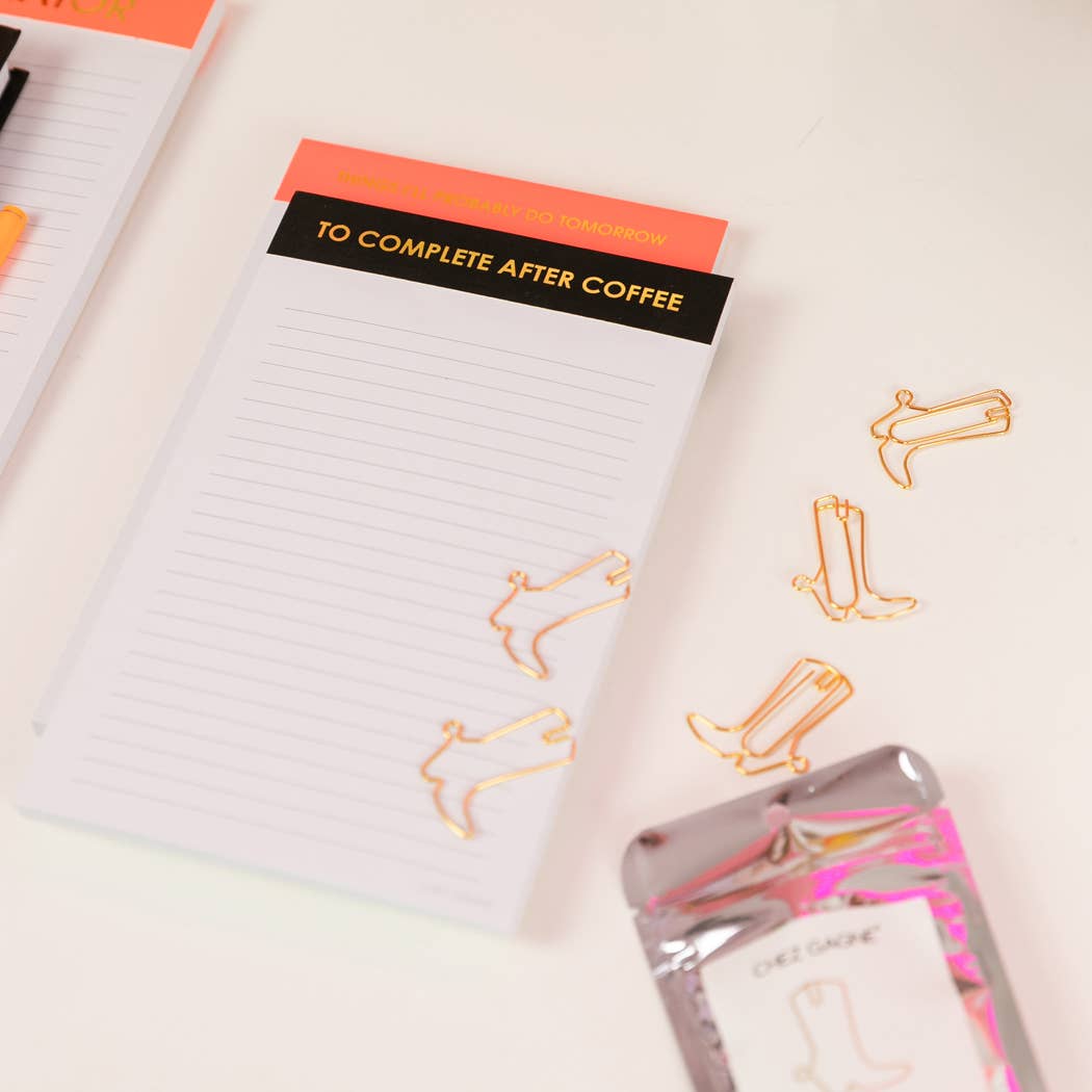 Chez Gagné - Wholesale Paperclip - Cowboy Boot - Unique Gold Plated Paper Clips - Pack of 25 3