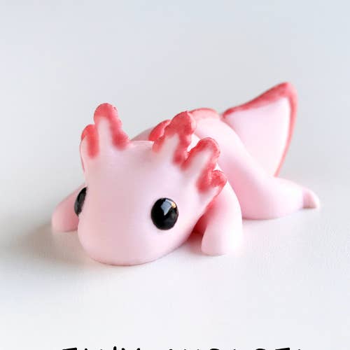 Tiny Baby Axolotl 3D-tryckt leksak, ledad Fidget leksak för wholesale av Great American Designs
