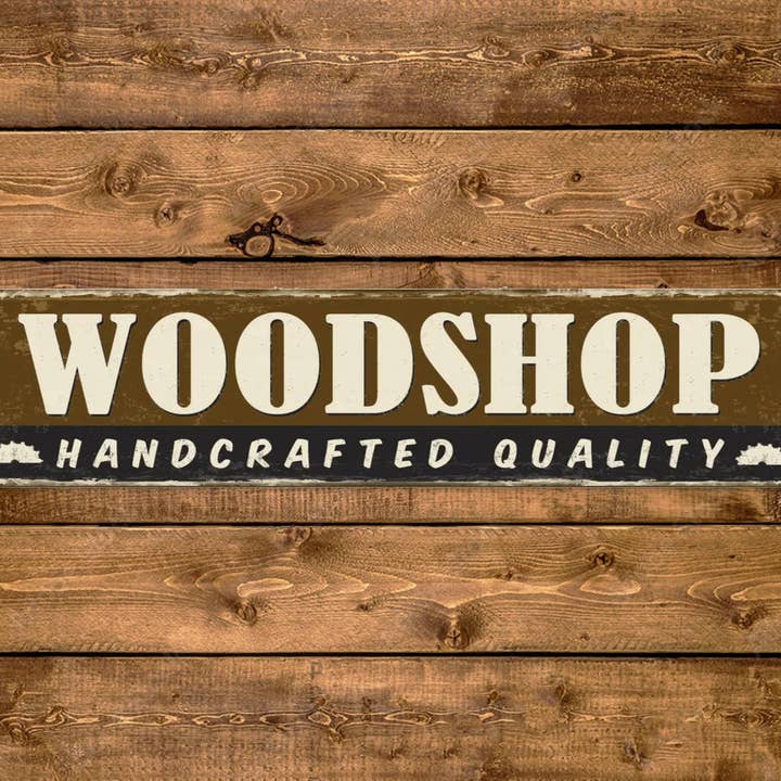 Game Time Prints – Engroshandel Skilt – Woodshop Street Sign Håndlavet kvalitet Vintage Style