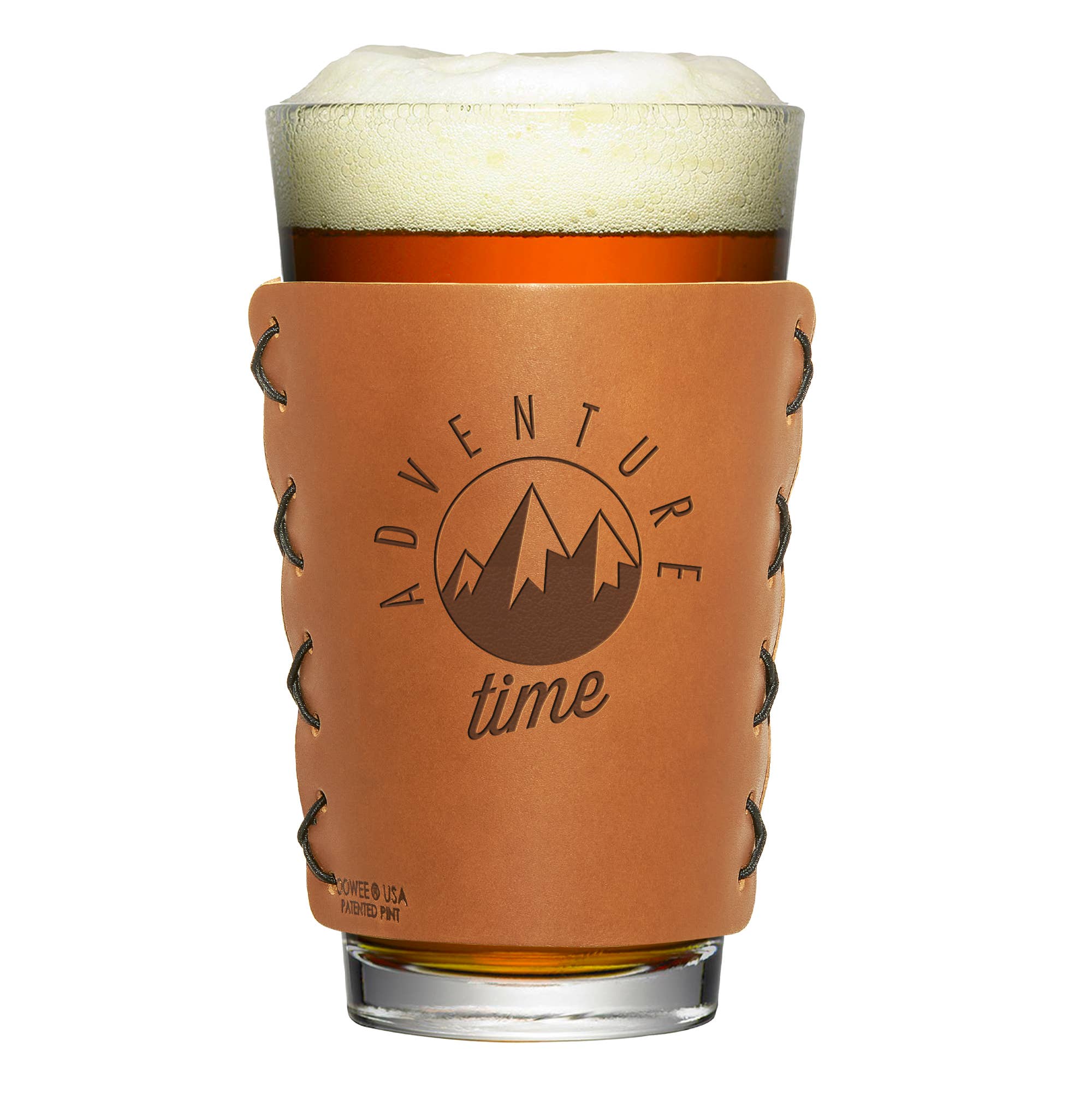 Oowee Products - Wholesale Beer Glass/Mug - Retail Ready Pick-A-Logo Leather Pint Glass Sleeve 5
