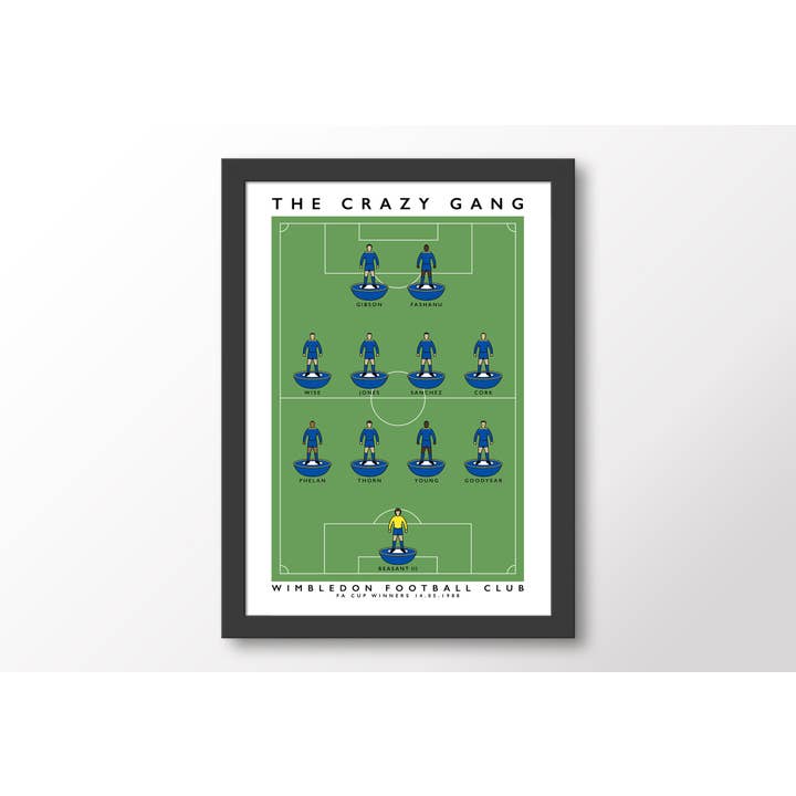 Matthew J I Wood Design & Illustration – wholesale Poster – Wimbledon Crazy Gang Poster