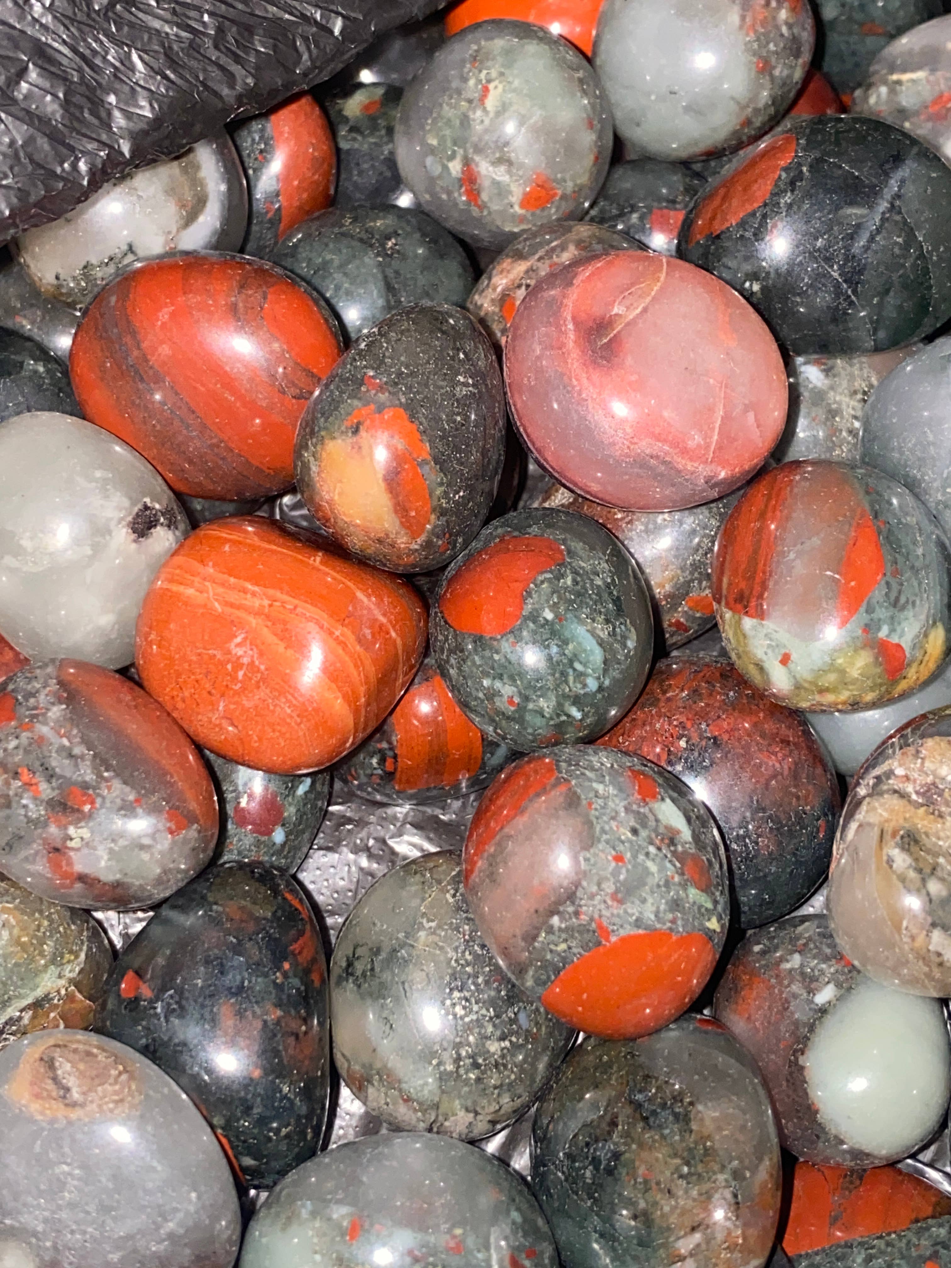 Moon River Designs - Wholesale Spiritual Stone/Crystal -  Bloodstone Tumbles Bloodstone Crystals0