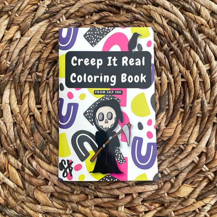 SKP ink - Wholesale Coloring Book - Adult - Creep it Real | Dark Humor Pun Coloring Book for Adults