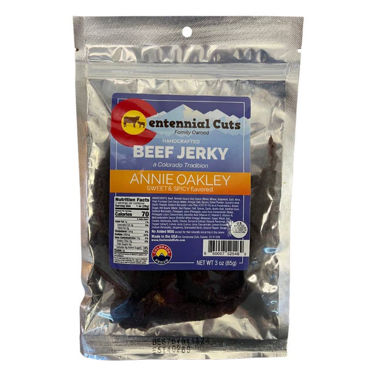 Centennial Cuts - Wholesale Jerky - 3 oz Annie Oakley Beef Jerky