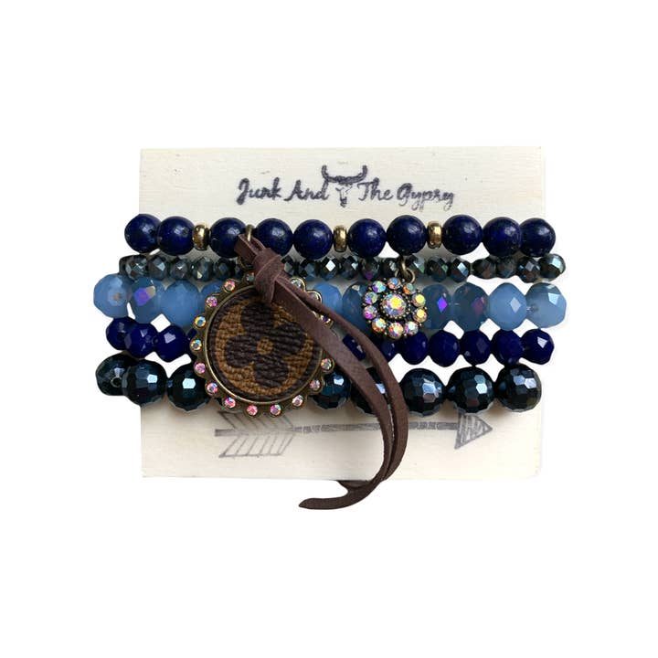 Junk And The Gypsy - Wholesale Charm/Dangle Bracelet - Blueberry Stacked Bracelet