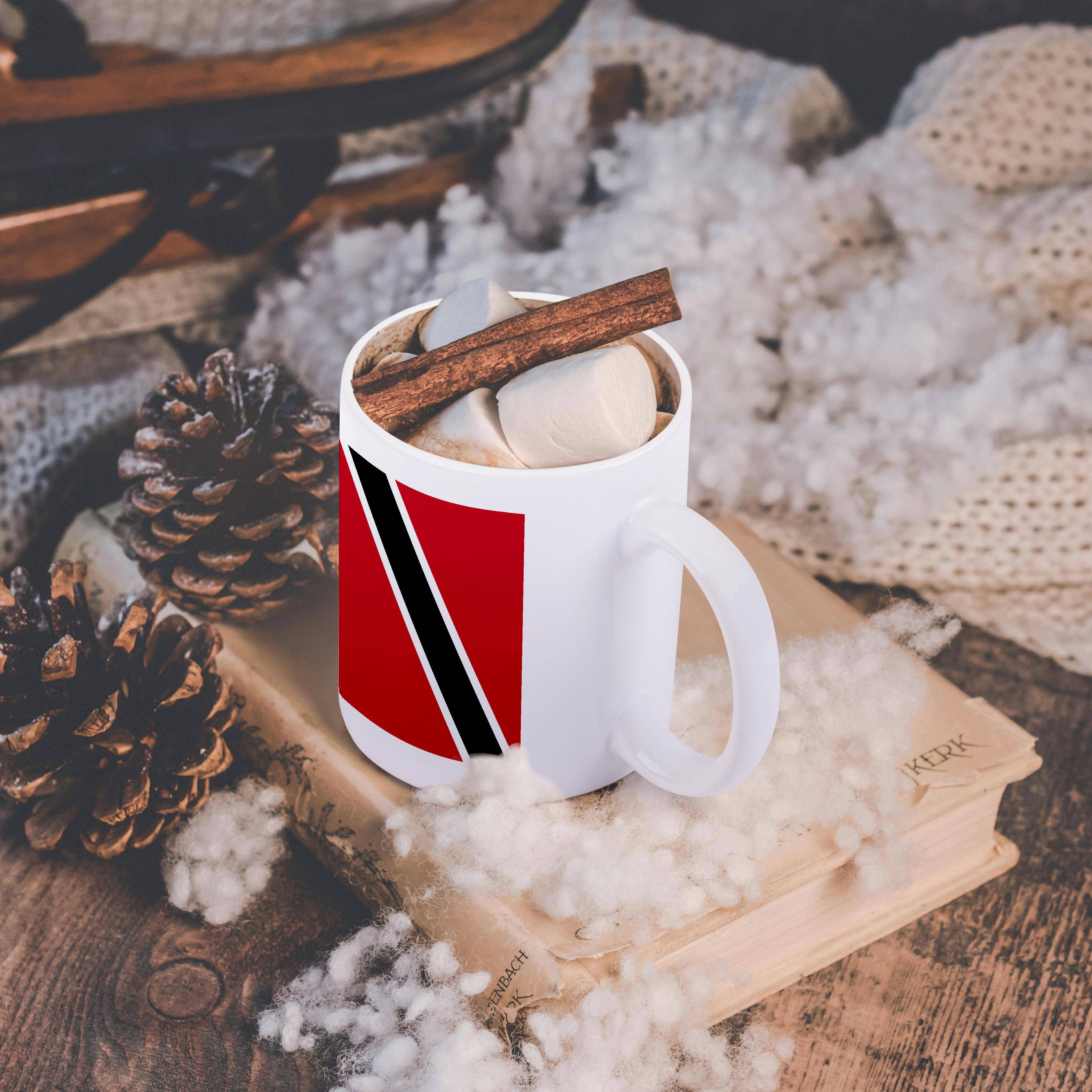 3dRose – wholesale Coffee mug – 3dRose, Flag of Trinidad and Tobago - red white black diagonal - The Sun-Sea-Sand Banner - South America, Mug9