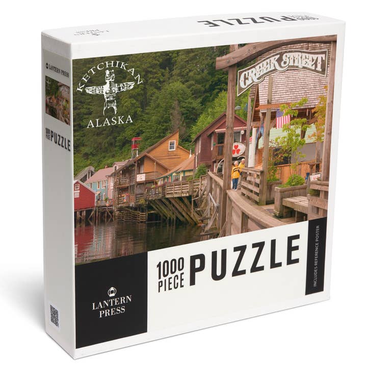 1000 PIECE PUZZLE Ketchikan, Alaska, Creek Street for wholesale by Lantern Press