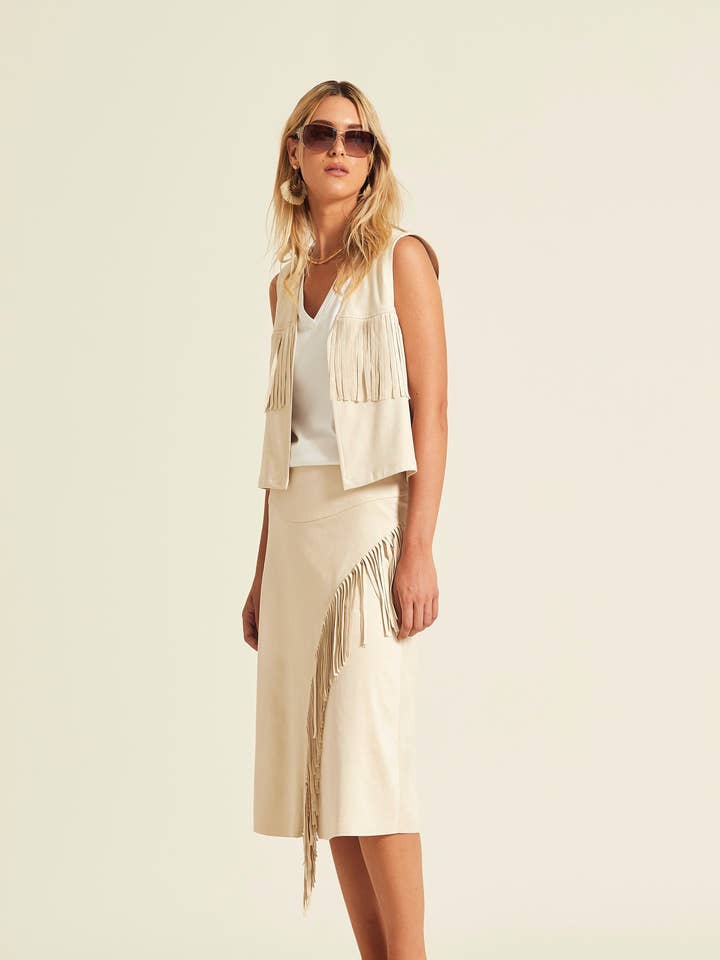 Happy Suede-Effect Vest for wholesale by OKY