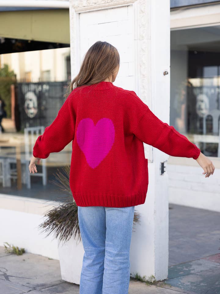 YAPA – wholesale Cardigan – Women’s – Chunky Alpaca heart Cardigan2