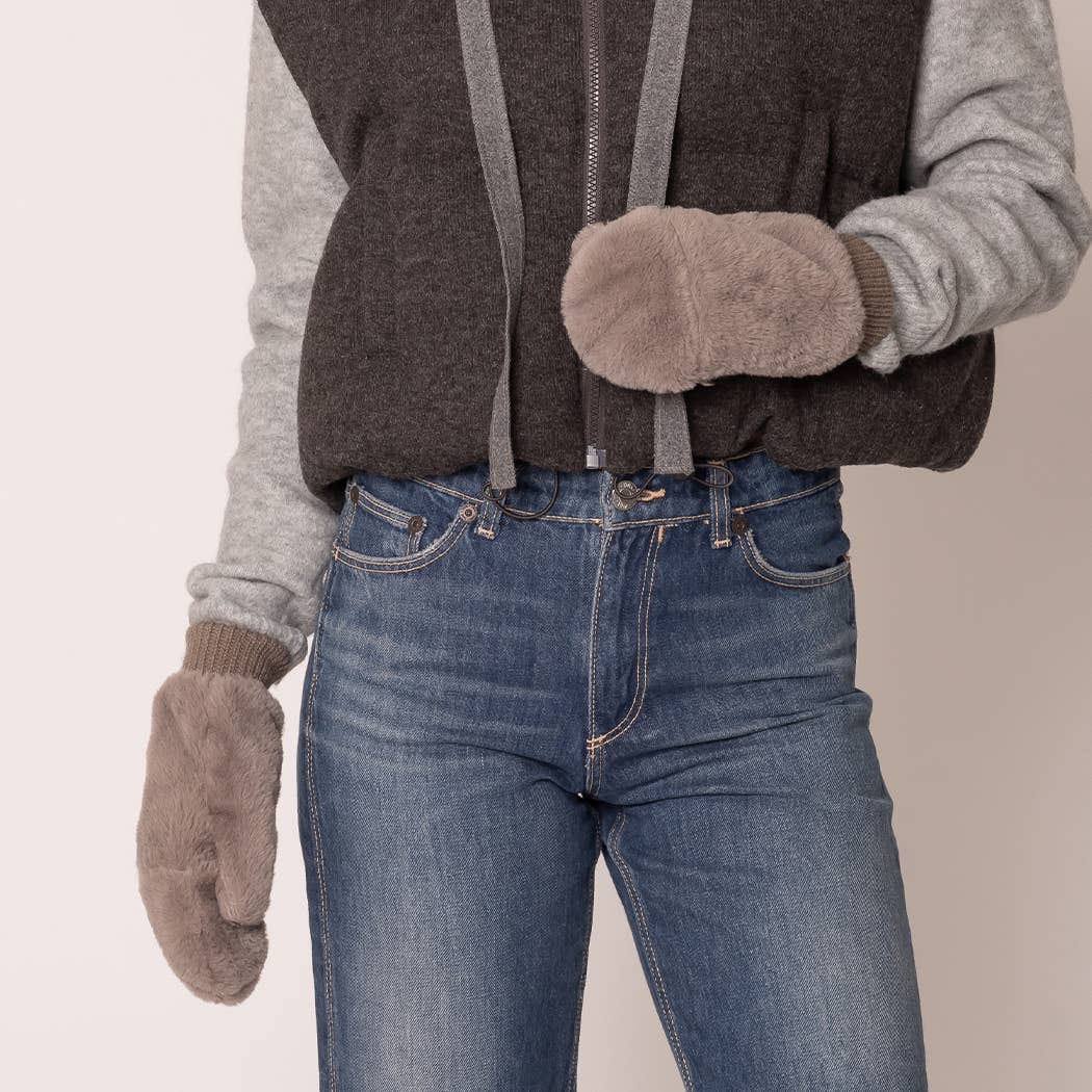 Fashion City - Wholesale Mittens - Women's - Solid Faux Fur Mittens17