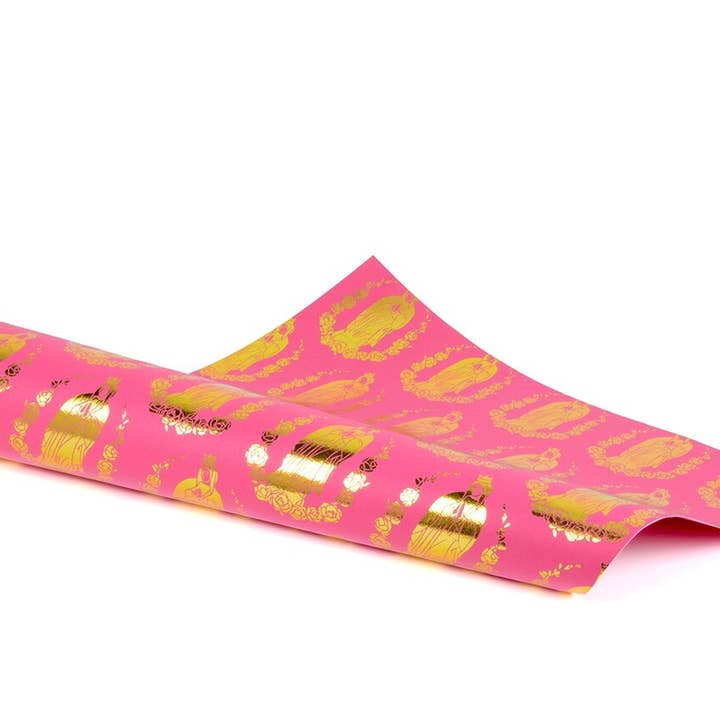 MIDORI Inc. - Wholesale Flat Wrap - Virgin Mary - Magenta/Gold Foil1