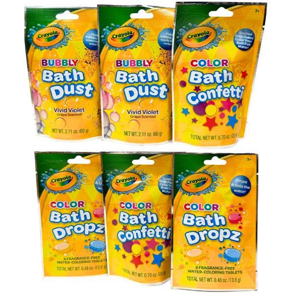 St. Louis Wholesale LLC - Wholesale Bath Bomb/Fizz - Wholesale Crayola - Total Assortment Of Bath Dust, Bath Drop