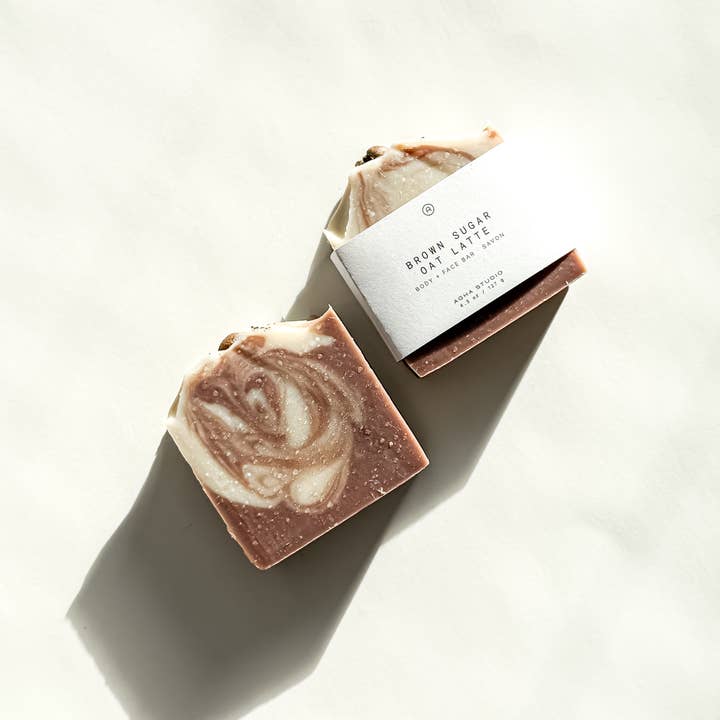 Agha Studio - Wholesale Bar Soap - Brown Sugar Oat Latte Body + Face Bar3