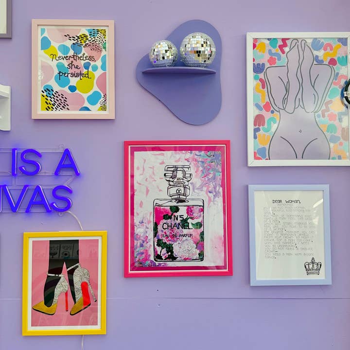 The Blank Canvas Company - Wholesale Art Print - Pink No. 2 Chanel Perfume - Feminist Art Print for Women2