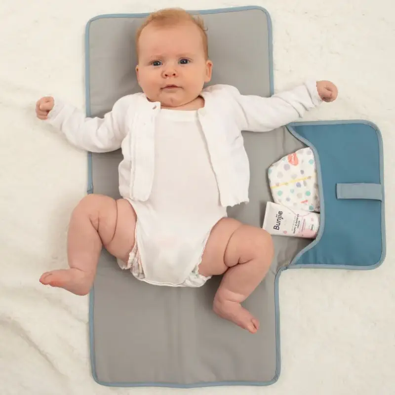 All4Ella – bolsa para fraldas - Bebé por atacado – Carteira de Mudança Reciclada - Azul2