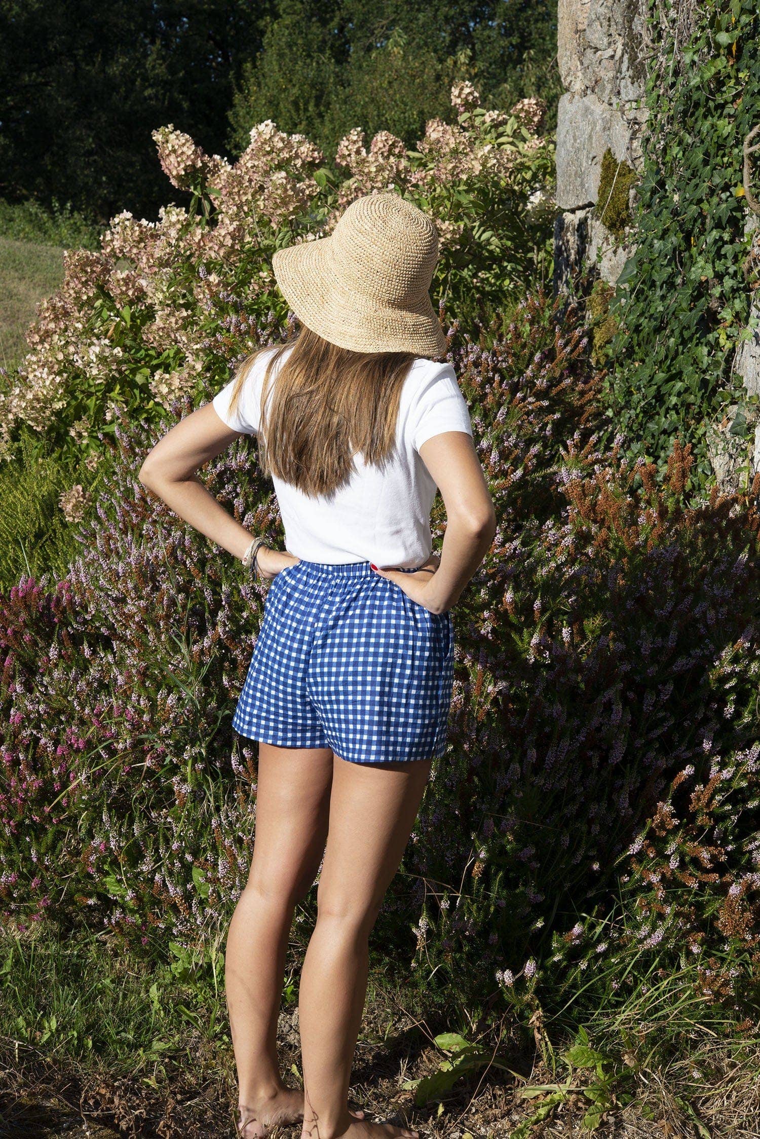 GERMAINE DES PRES - Wholesale Sleepwear set – Women's - Hortense Vichy Blue Pyjamas