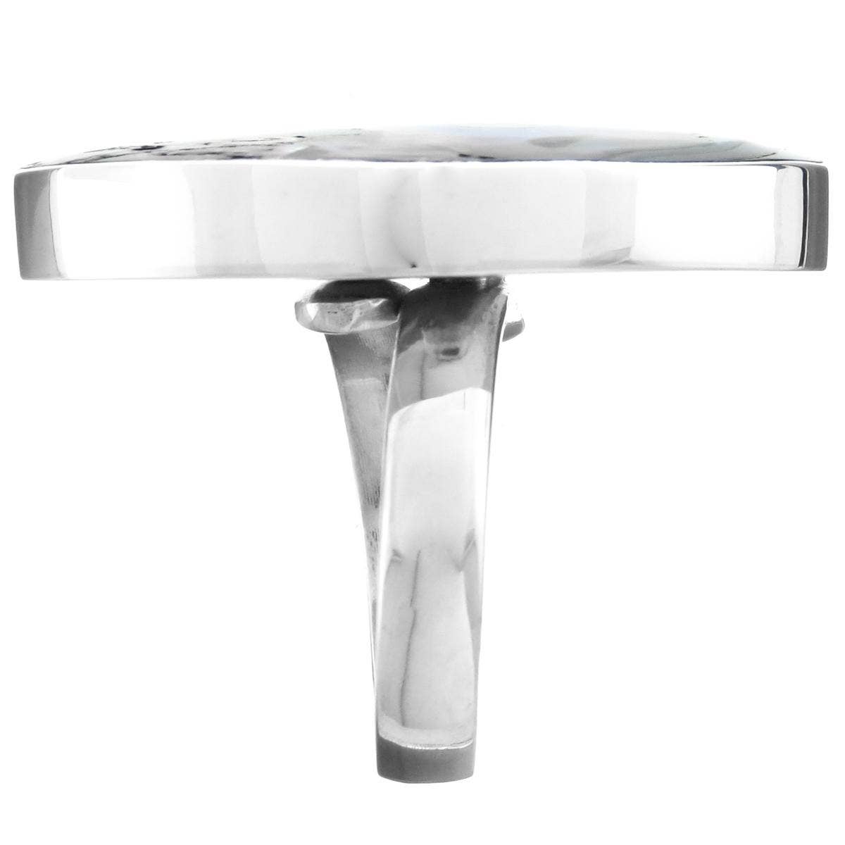 FifiRose - Vendita all'ingrosso Anelli cocktail/statement - Anello in argento sterling 925 con conchiglia di paua ovale, misura US 7, 1 1/8"3