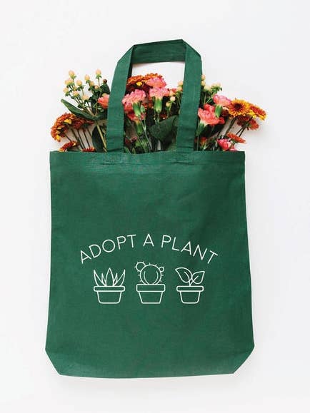 Adopt a Plant Eco Friendly Canvas Tote Bag | Gift | Reusable Bag for wholesale by Nature Supply Co