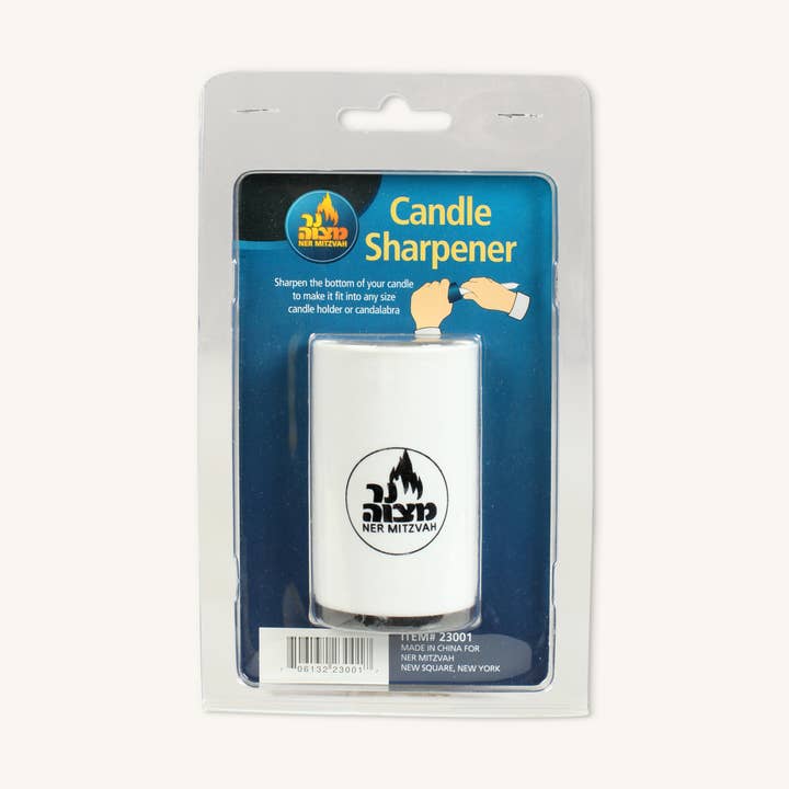 Sacapuntas cónico para velas, color blanco para venta al por mayor de Ner Mitzvah
