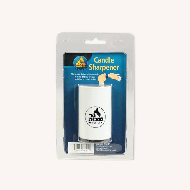 Ner Mitzvah - Vente Bougies/bougeoirs coniques - Aiguiseur à bougies Taper, blanc