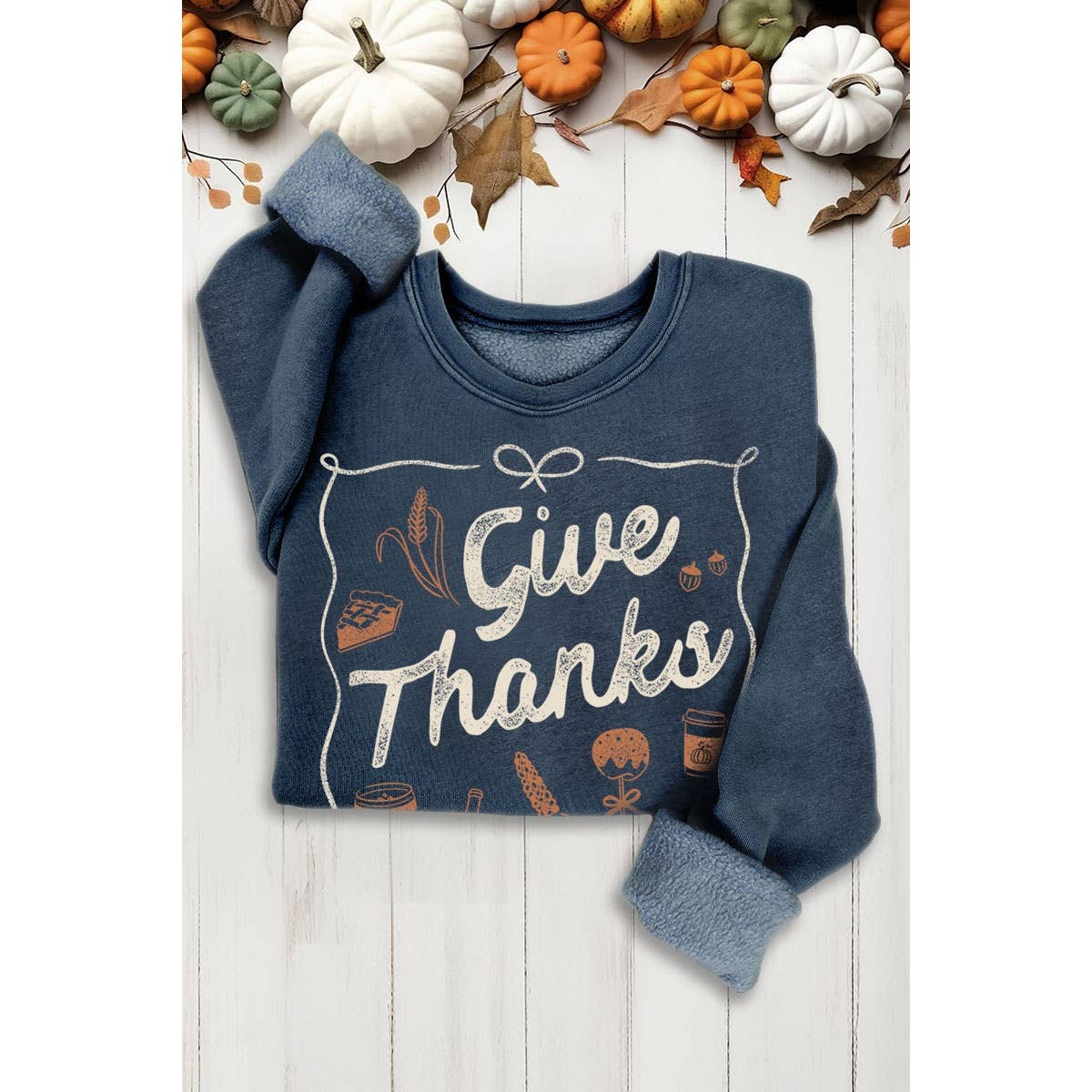 HRTandLUV – wholesale Sweatshirt – Women's – GIVE THANKS MINERAL SWEATSHIRTS4